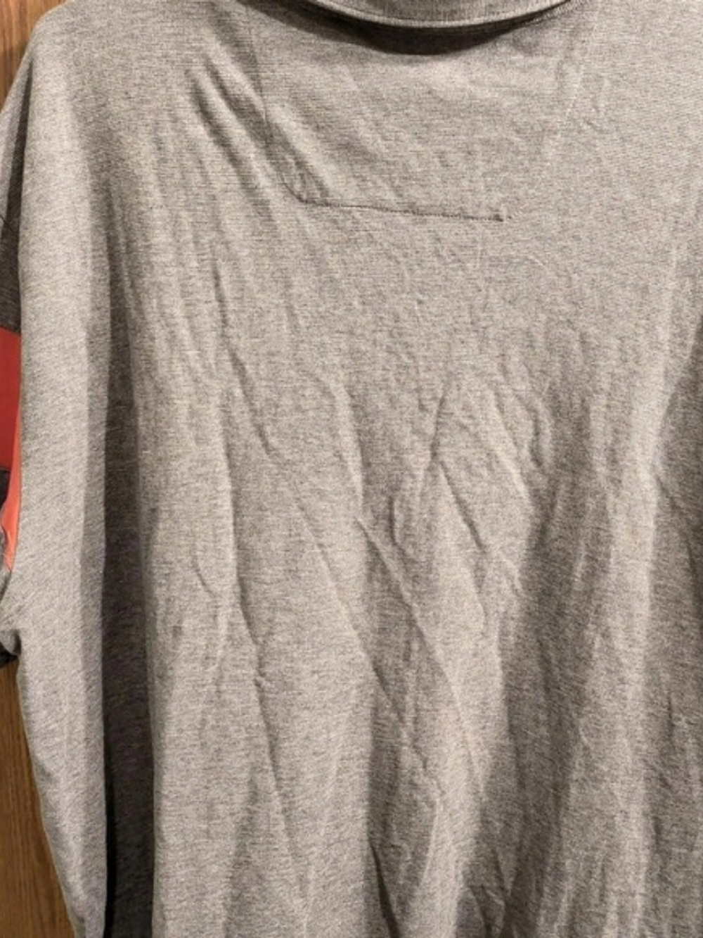 Calvin Klein Liquid Cotton Colorblock Polo Shirt Colorblock Polo Gray & Red XL - Picture 2 of 3